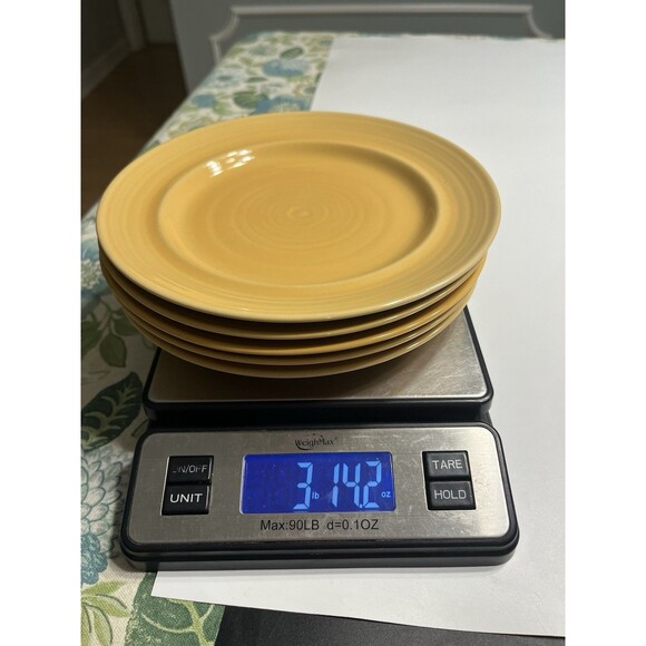 5pc Vtg Pier 1 Festival Marigold 8" Salad Plates Yellow Gold Japan Stoneware - Picture 9 of 9